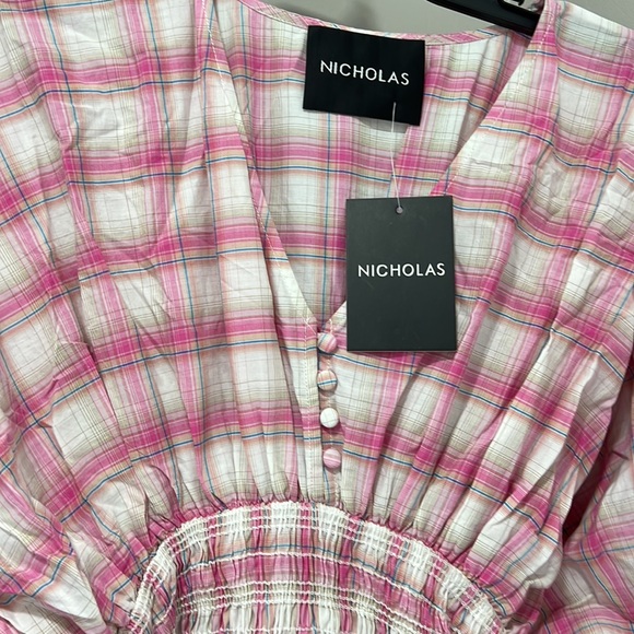 Nicholas  Smocked Panel Dress pink - Picture 6 of 9